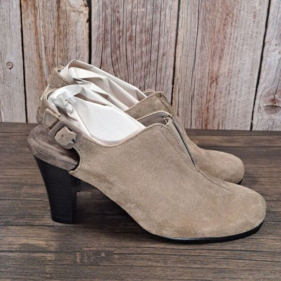 Aerosoles Role Back Leather Suede Sling Back Mule Heel Women's Size 6 (NWOB) - Picture 3 of 10